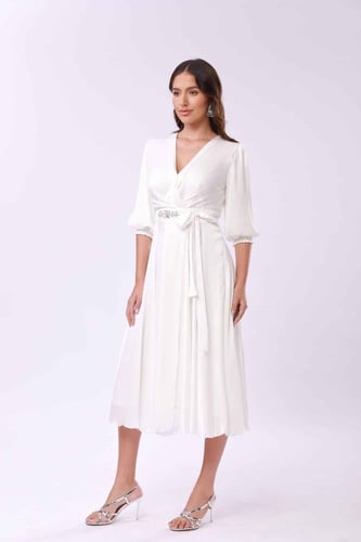 فستان ميد بكم وحزام