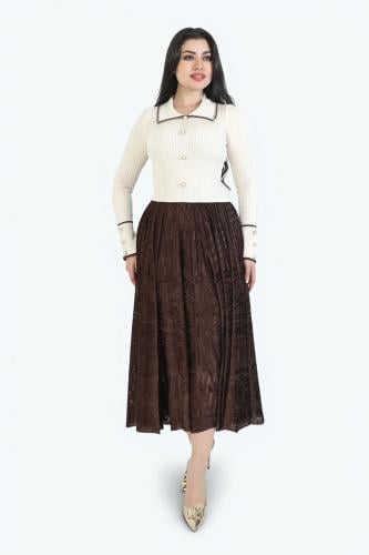 فستان ريب كلاسيك راقي – أناقة هادئة بتفاصيل ناعمة...