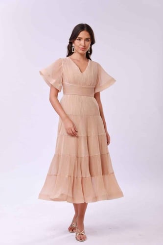 فستان ميدي كسرات