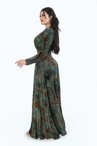 فستان “نقشة انسيابية” – أناقة طبيعية بتفاصيل هادئة...