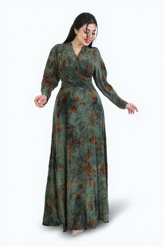 فستان “نقشة انسيابية” – أناقة طبيعية بتفاصيل هادئة...