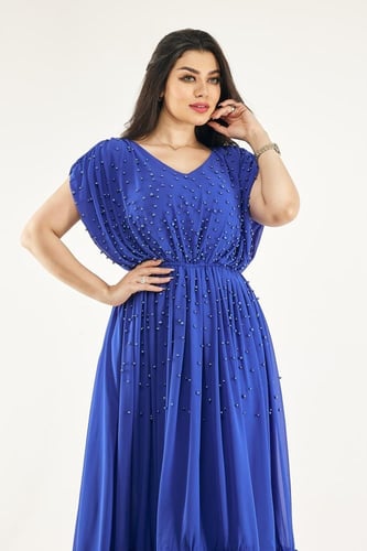 فستان زم الخصر وكت ناعم