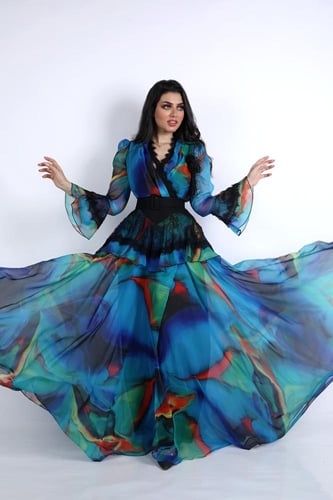 فستان ماكسي طويل