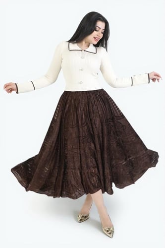 فستان ريب كلاسيك راقي – أناقة هادئة بتفاصيل ناعمة...