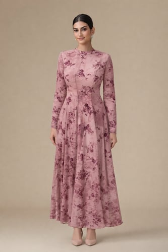 فستان “رومانسية الورد الهادئ” – أنوثة ناعمة بطابع...