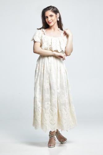 فستان كت منقوش ناعم