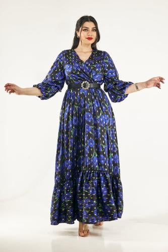 فستان مورد طويل قصة سبعة