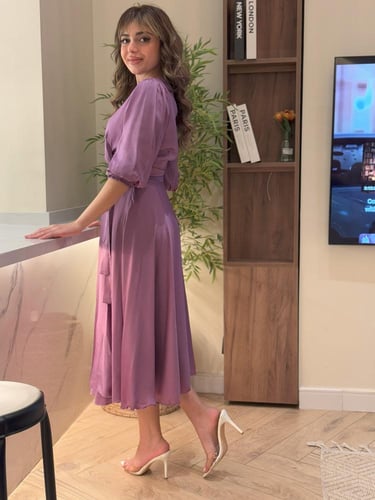 فستان ميد بكم وحزام