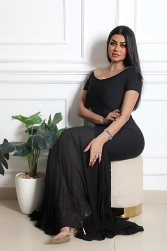 فستان بكسرات متناسقه