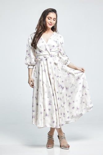 فستان مورد ناعم قبة سبعه