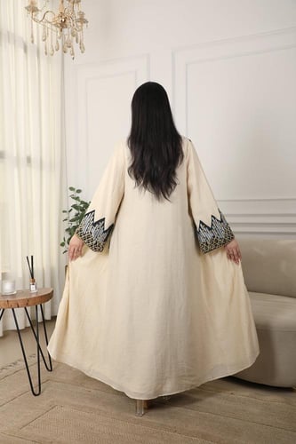 جلابية قطعتين وعباية كم واسع