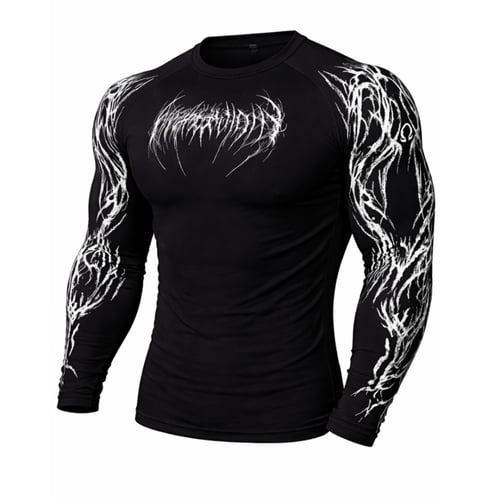 تيشيرت تمرين ضاغط بتصميم خارق (أكمام طويله) - Skul...