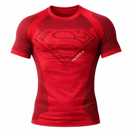 تيشيرت تمرين ضاغط بتصميم خارق-إصدار سوبر مان