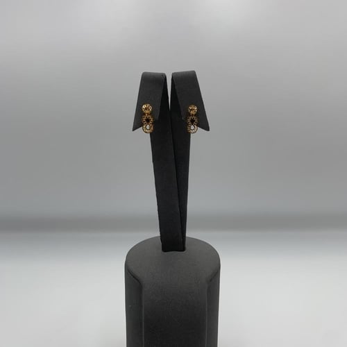 طقم ذهب بحريني عيار 21 بتصميم متدلٍ أنيق وزن 7.41...