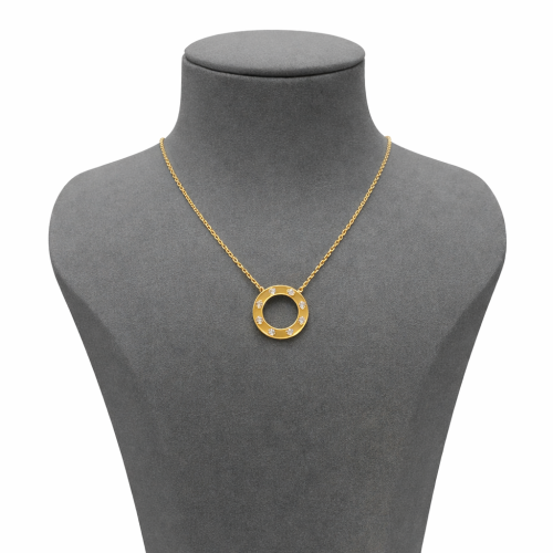 عقد ذهب إيطالي عيار 18 بوزن 3.15 جرام بتصميم دائري...