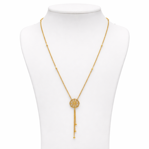 سبحة بحريني ذهب عيار 21 بوزن 6.18 جرام – تصميم زهر...