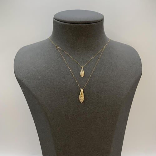 عقد ذهب إيطالي عيار 18 وزن 1.44 جرام بطبقتين وتعلي...