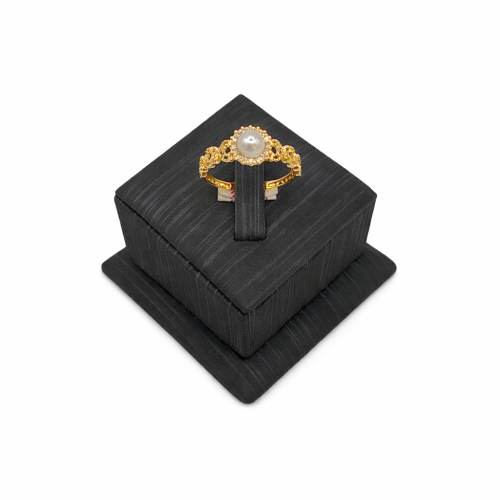 خاتم ذهب بحريني عيار 21 وزن 2.3 جرام بتصميم لؤلؤ ف...