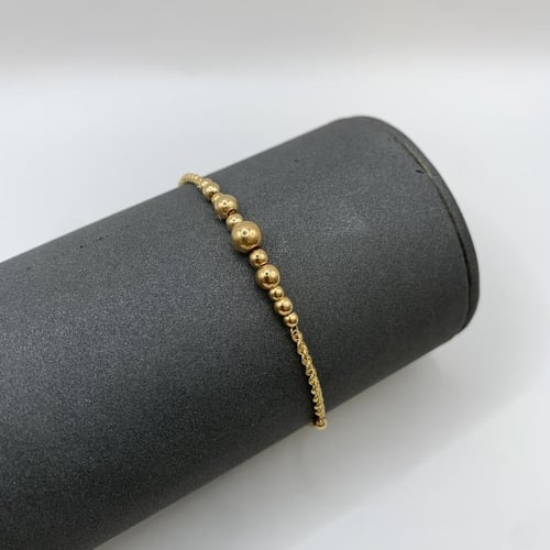 سوارة ذهب إيطالي عيار 18 وزن 0.8 جرام بتصميم كروي...