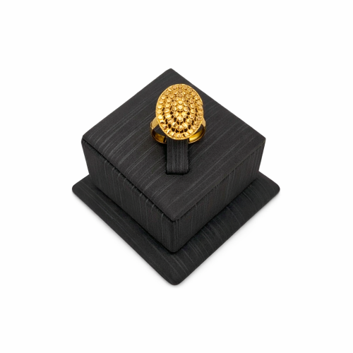 خاتم ذهب بحريني عيار 21 وزن 2.3 جرام تصميم بيضاوي...