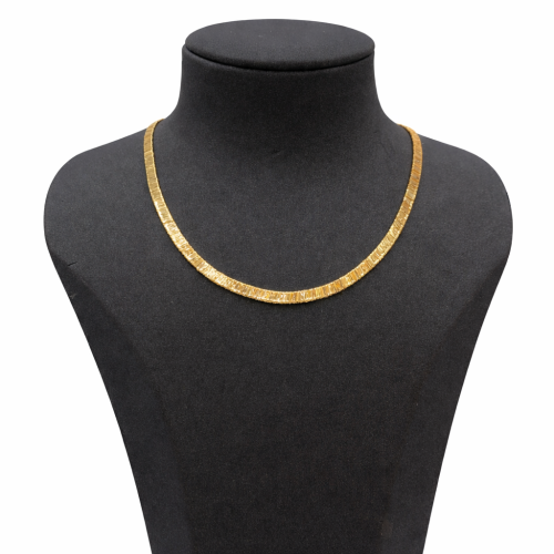 عقد الحرير ذهب إيطالي عيار 18 وزن 8.72 جرام بتصميم...