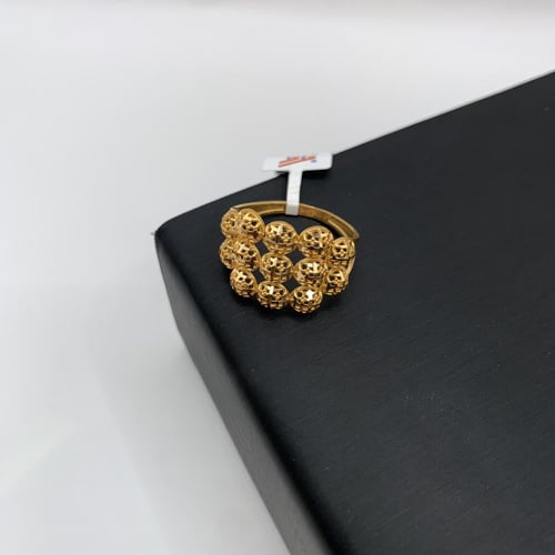 خاتم ذهب بحريني عيار 21 وزن 3.14 جرام بتصميم كروي...