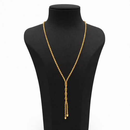 سبحة ذهب إيطالي عيار 18 وزن 12.03 جرام بتصميم طويل...