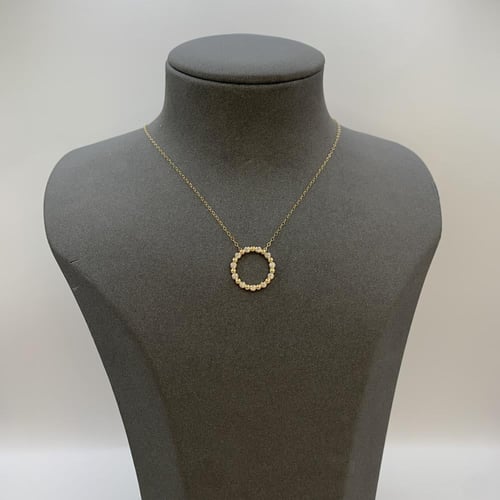 عقد ذهب إيطالي عيار 18 وزن 1.51 جرام بتعليقة دائرة...