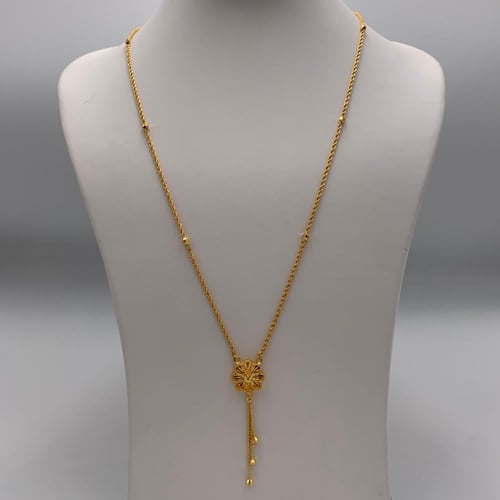 سبحة بحريني ذهب عيار 21 بوزن 6.18 جرام – تصميم زهر...