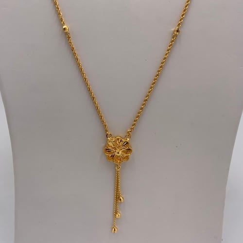 سبحة بحريني ذهب عيار 21 بوزن 6.18 جرام – تصميم زهر...