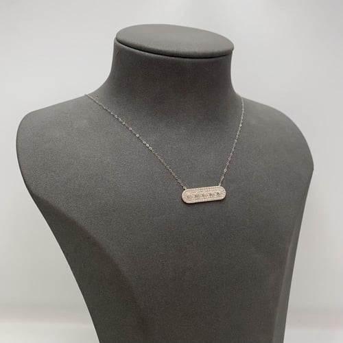 عقد ذهب إيطالي عيار 18 بوزن 1.3 جرام بتعليقة مستطي...