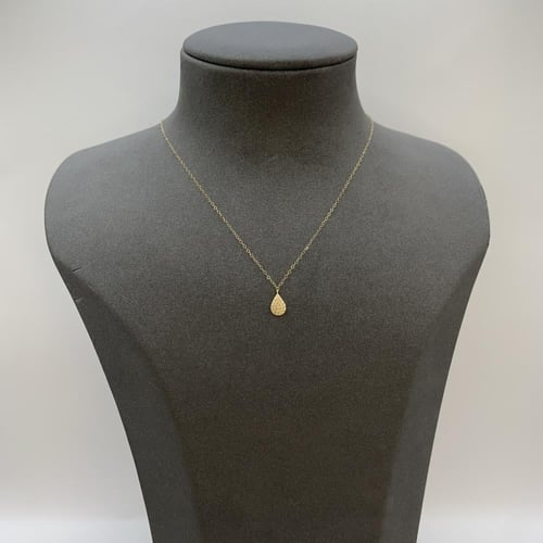 عقد ذهب إيطالي عيار 18 وزن 0.43 جرام بتعليقة قطرة...