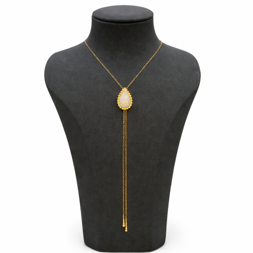 سبحة ذهب إيطالي عيار 18 وزن 7 جرام بتصميم متدلي مر...