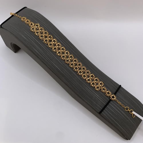 سوارة بحريني ذهب عيار 21 وزن 5.46 جرام بتصميم شبكي...