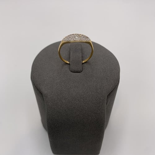 خاتم إيطالي ذهب عيار 18 – وزن 1.02 جرام مرصع بالفص...