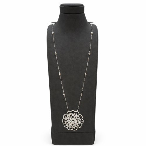 سبحة ذهب ابيض ايطالي عيار 18 وزن 7.3 جرام , اسِم ا...