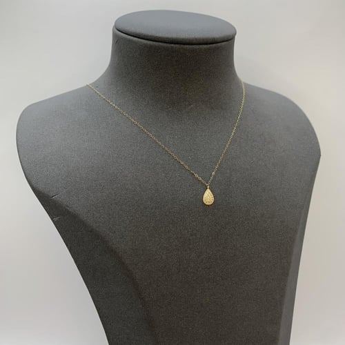 عقد ذهب إيطالي عيار 18 وزن 0.44 جرام بتعليقة قطرة...