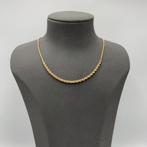 عقد إيطالي ذهب عيار 18 - تصميم ملتف ناعم، الوزن 1....