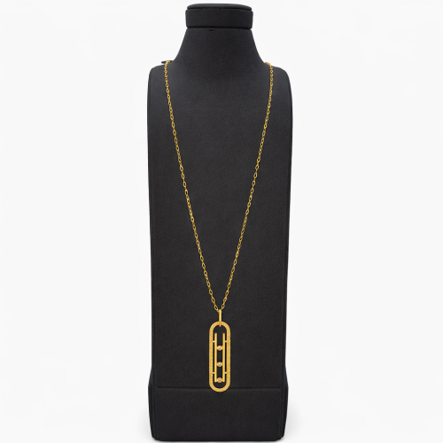 سبحة ذهب إيطالي عيار 18 وزن 8.8 جرام بتصميم طولي ع...