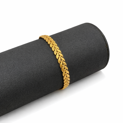 سوارة بحريني ذهب عيار 21 وزن 3.86 جرام بتصميم أورا...