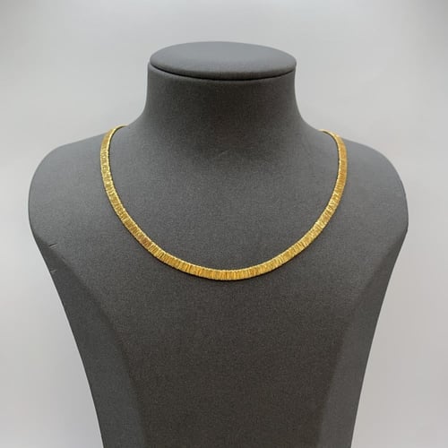 عقد الحرير ذهب إيطالي عيار 18 وزن 8.72 جرام بتصميم...