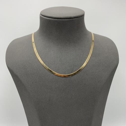 عقد فلات إيطالي ذهب عيار 18 - تصميم كلاسيكي أنيق،...