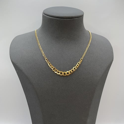 عقد ذهب إيطالي عيار 18 وزن 2.8 جرام بتصميم سلاسل م...