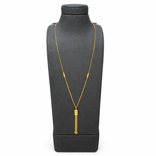 سبحة بحريني عيار 21 وزن 3.04 جرام بتصميم طويل وتعل...