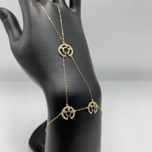 كف ذهب مميز تصميم الماس عيار 18 الوزن 1.3