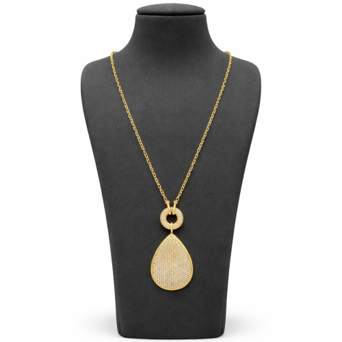 قلادة ذهب ايطالي عيار 18 وزن 15.2 جرام بتصميم سبحة...