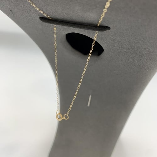 عقد إيطالي ذهب عيار 18 – تصميم أوراق مرصعة 1.2 جرا...