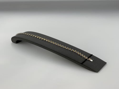 سوارة إيطالي مكس لونين عيار 18 بفصوص براقة - وزن 6...