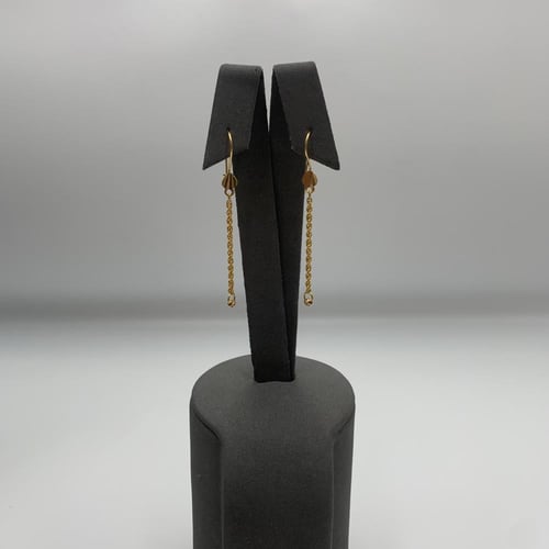 طقم ذهب بحريني عيار 21 بتصميم متدلٍ أنيق وزن 7.4 ج...