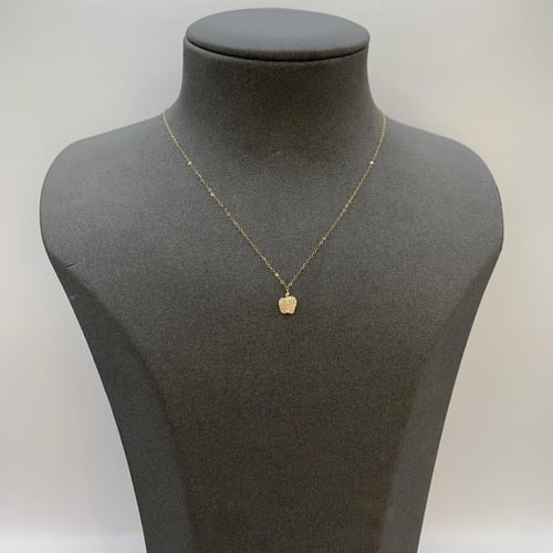 عقد ذهب إيطالي عيار 18 وزن 0.42 جرام بتعليقة تفاحة...